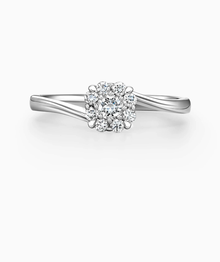 Darry Ring unique halo promise ring