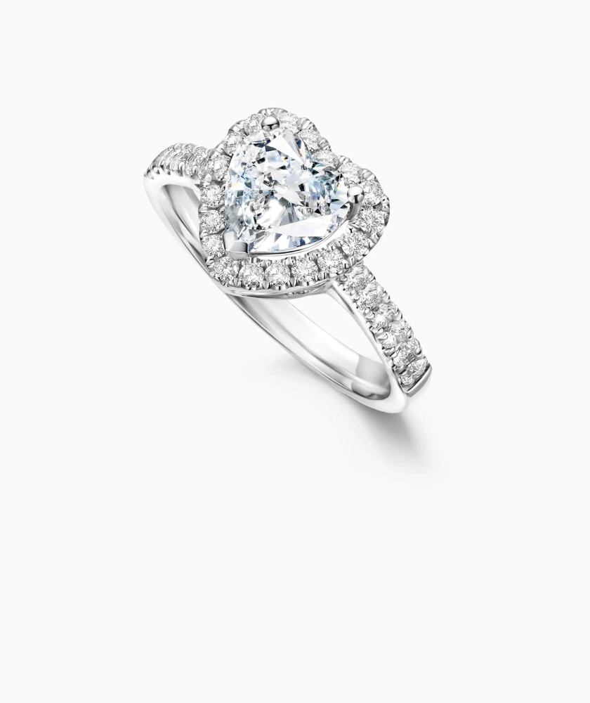 Darry Ring heart shaped engagement ring with halo